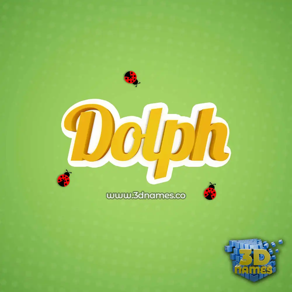 dolph in Ladybugs style - 3D name wallpaper