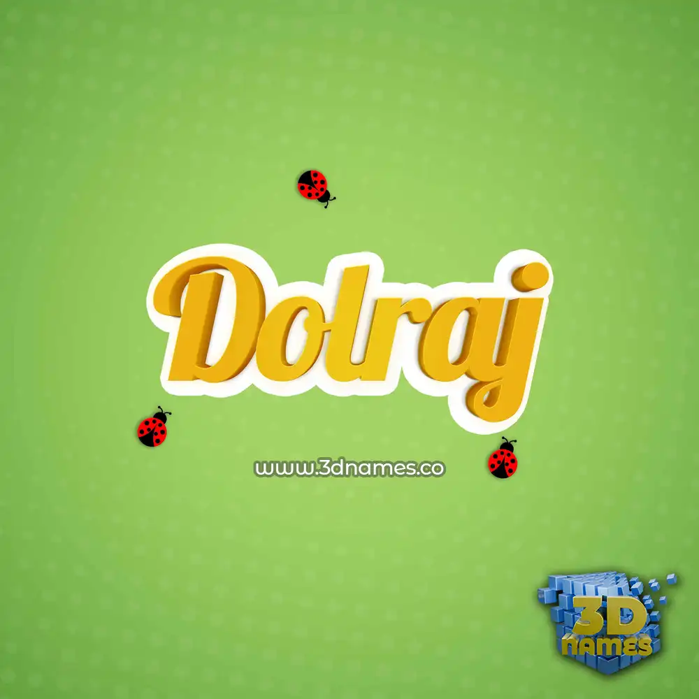 dolraj in Ladybugs style - 3D name wallpaper