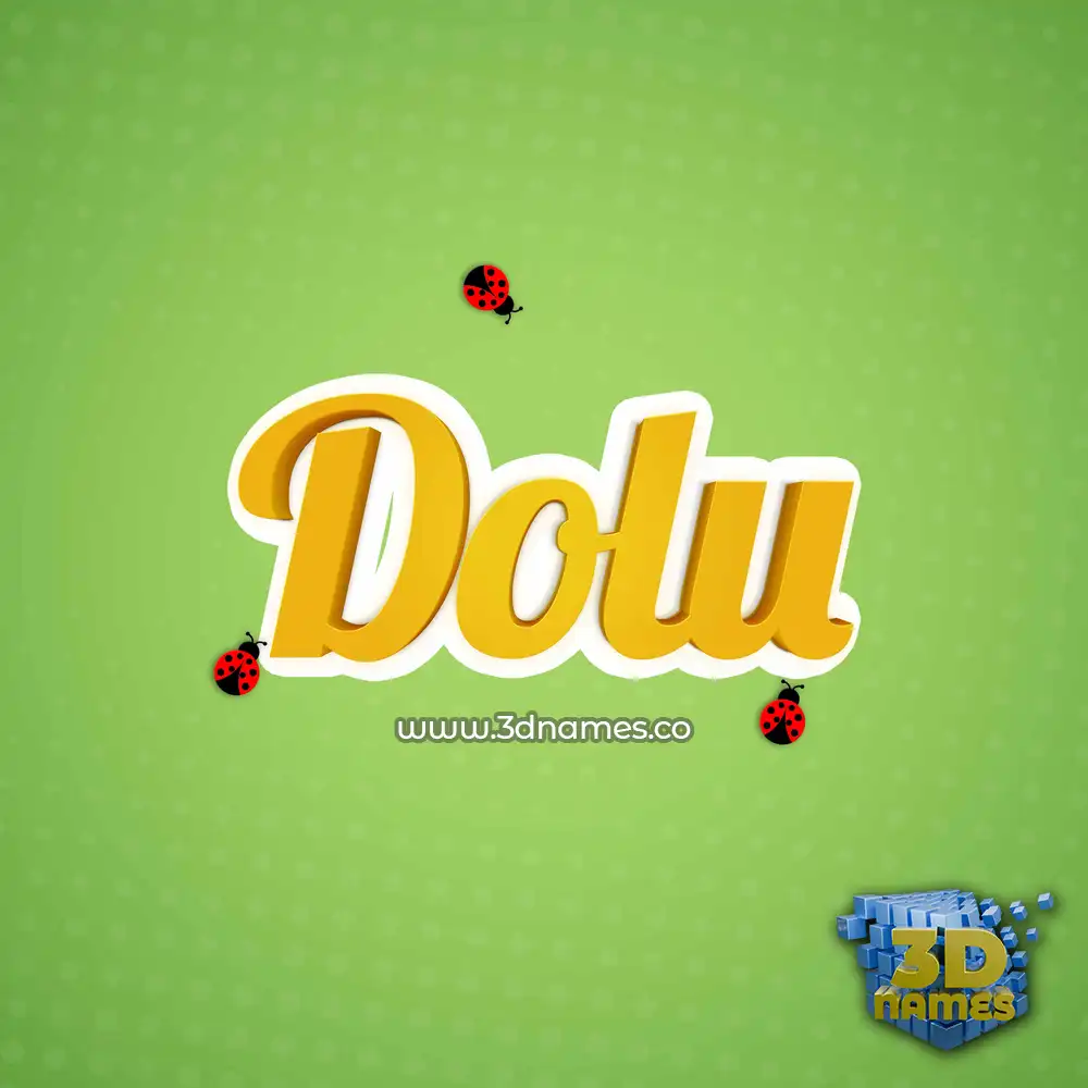 dolu in Ladybugs style - 3D name wallpaper
