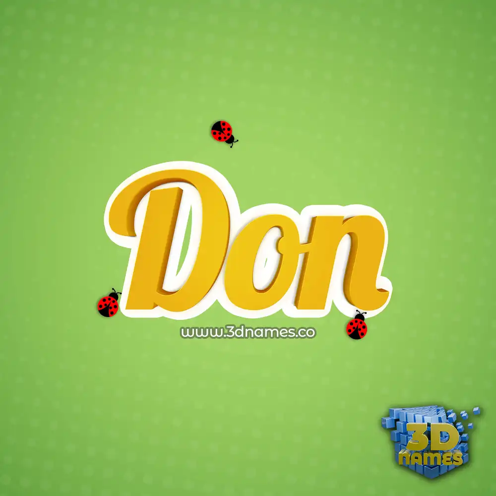 don in Ladybugs style - 3D name wallpaper