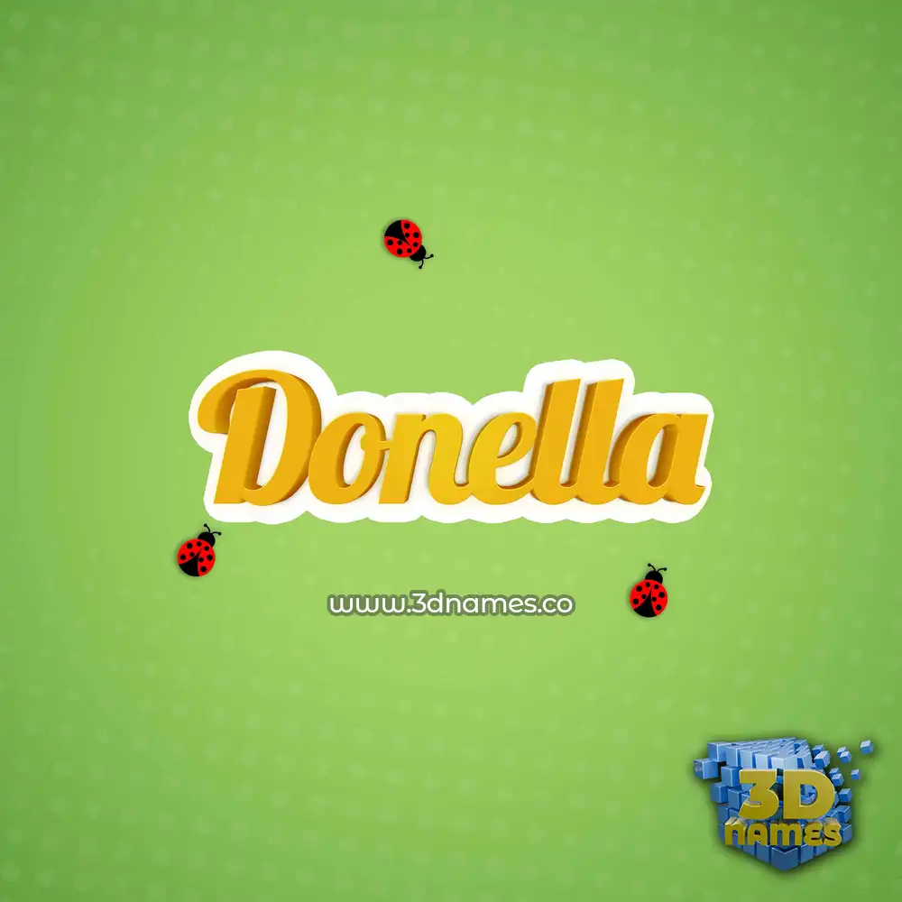 donella in Ladybugs style - 3D name wallpaper