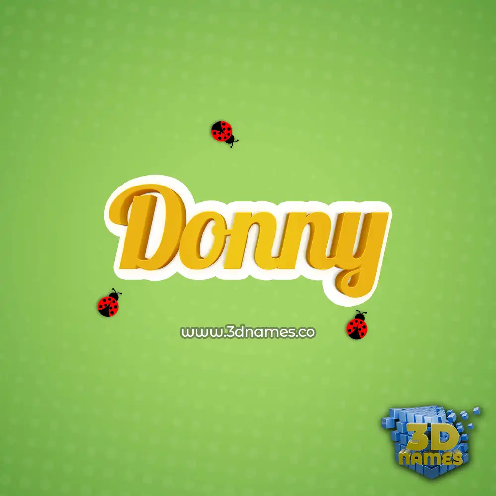 donny in Ladybugs style - 3D name wallpaper