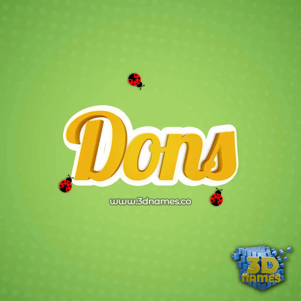 dons in Ladybugs style - 3D name wallpaper