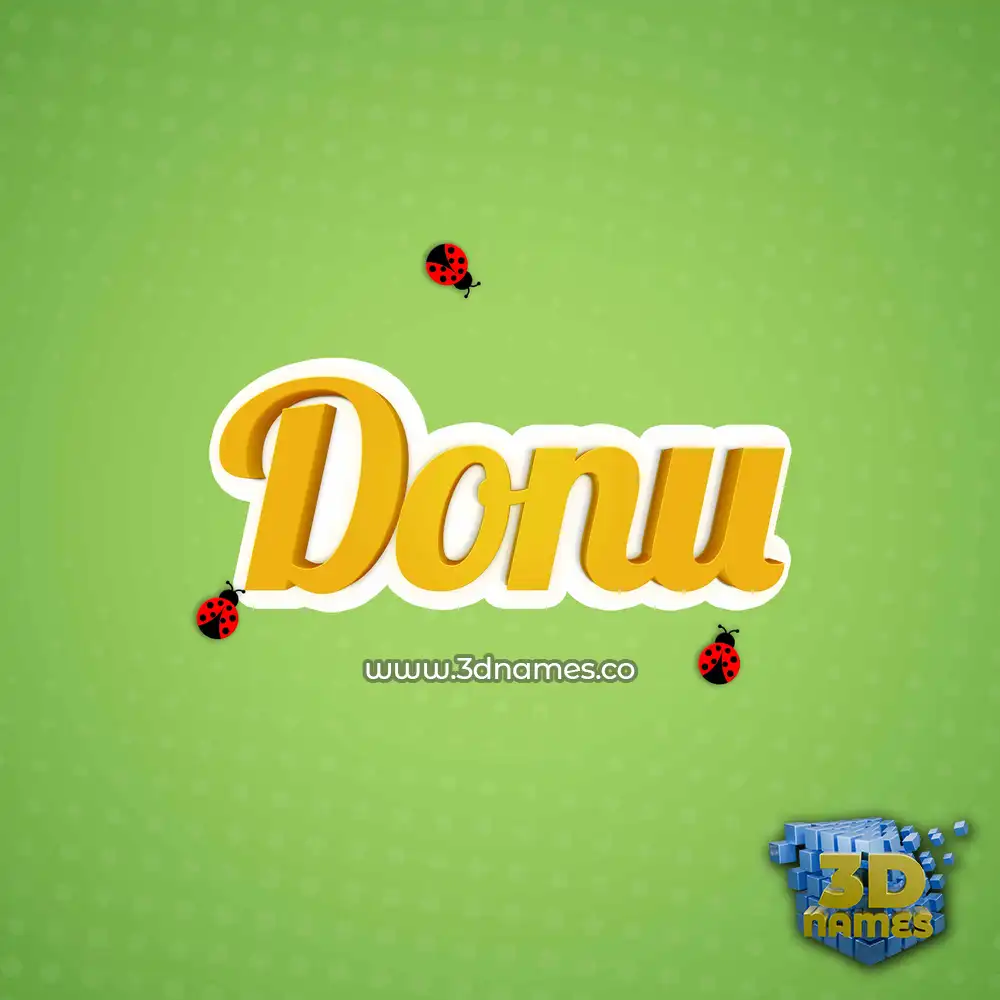 donu in Ladybugs style - 3D name wallpaper