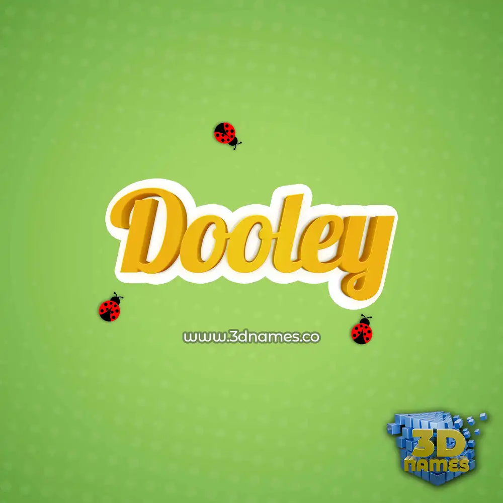 dooley in Ladybugs style - 3D name wallpaper