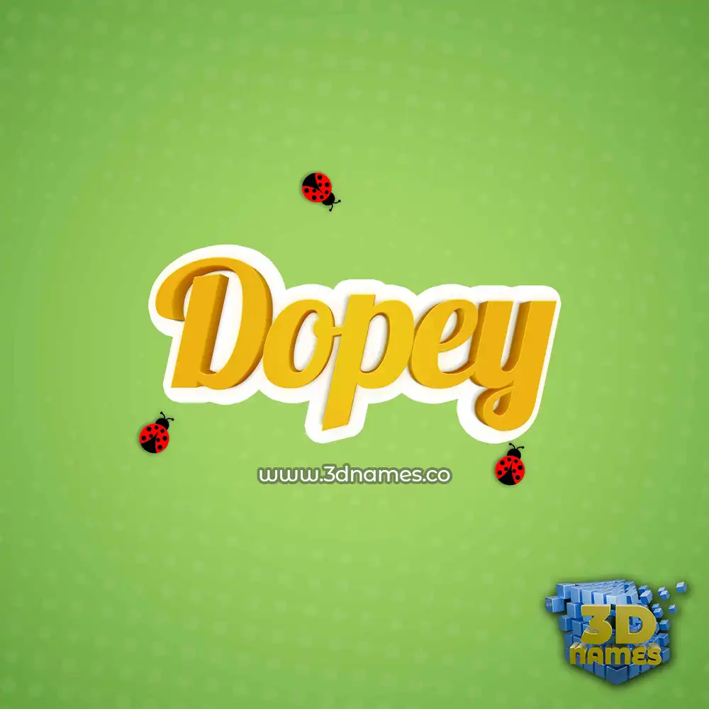 dopey in Ladybugs style - 3D name wallpaper