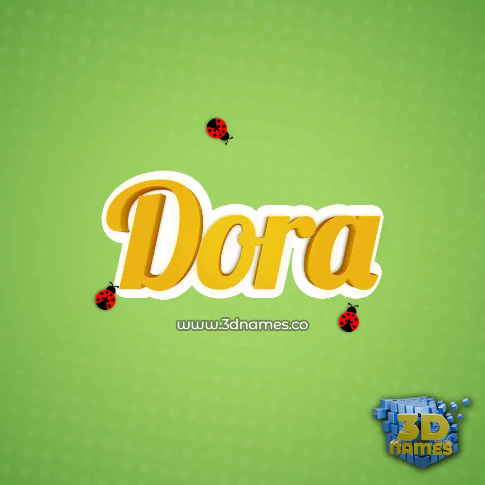 dora in Ladybugs style - 3D name wallpaper