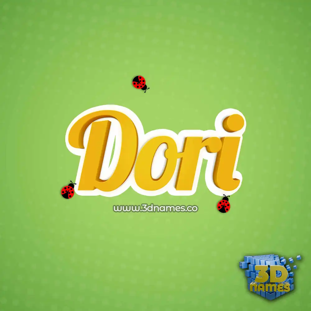 dori in Ladybugs style - 3D name wallpaper