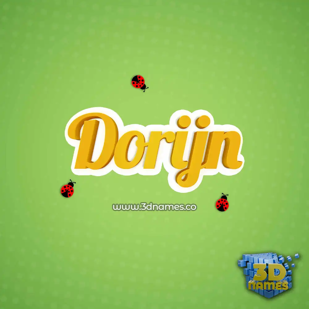 dorijn in Ladybugs style - 3D name wallpaper
