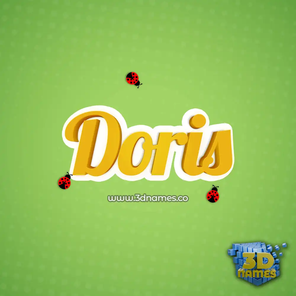 doris in Ladybugs style - 3D name wallpaper