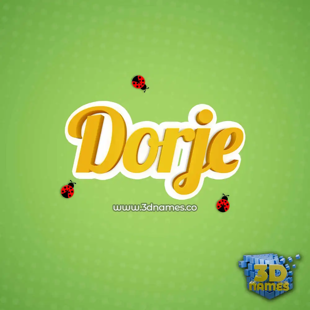 dorje in Ladybugs style - 3D name wallpaper