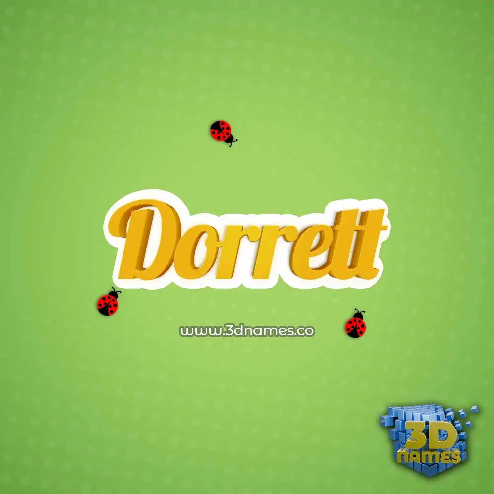 dorrett in Ladybugs style - 3D name wallpaper