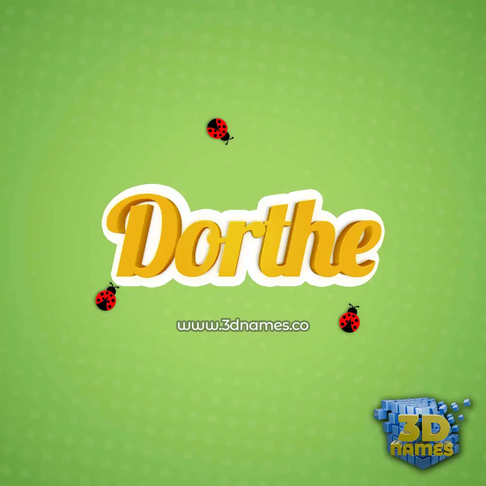 dorthe in Ladybugs style - 3D name wallpaper