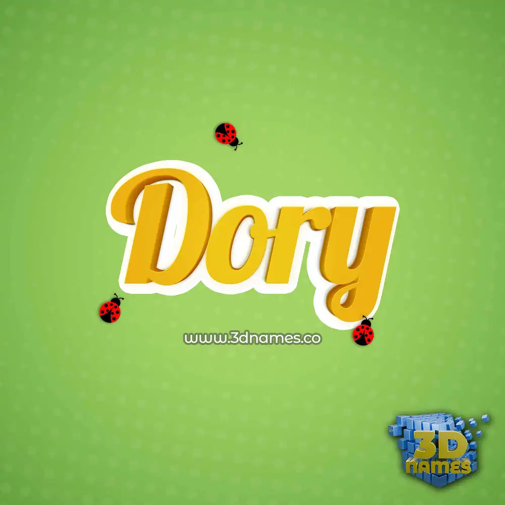 dory in Ladybugs style - 3D name wallpaper