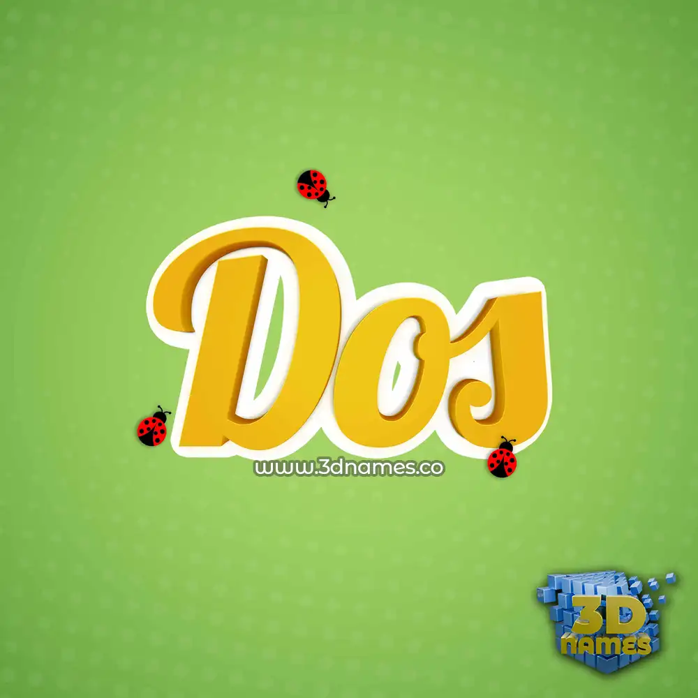 dos in Ladybugs style - 3D name wallpaper