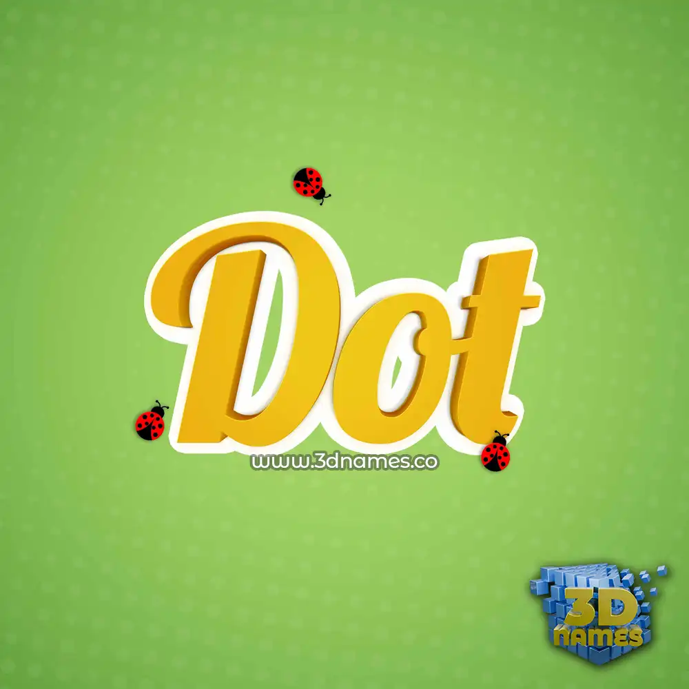 dot in Ladybugs style - 3D name wallpaper