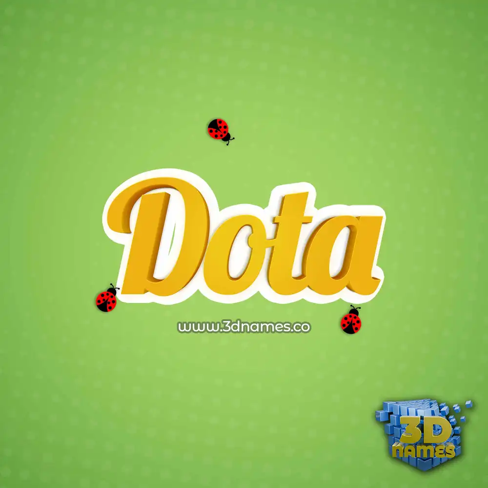 dota in Ladybugs style - 3D name wallpaper