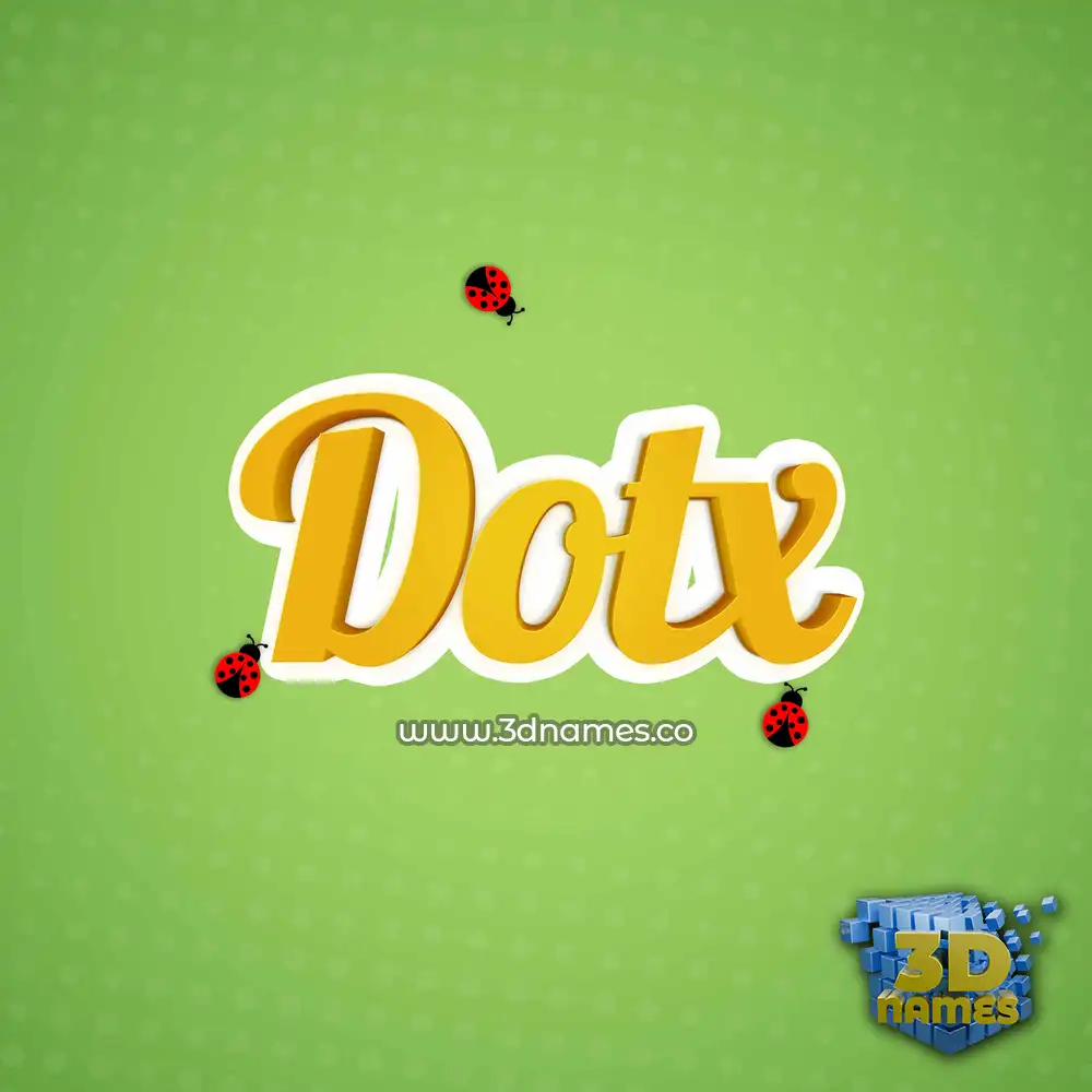 dotx in Ladybugs style - 3D name wallpaper