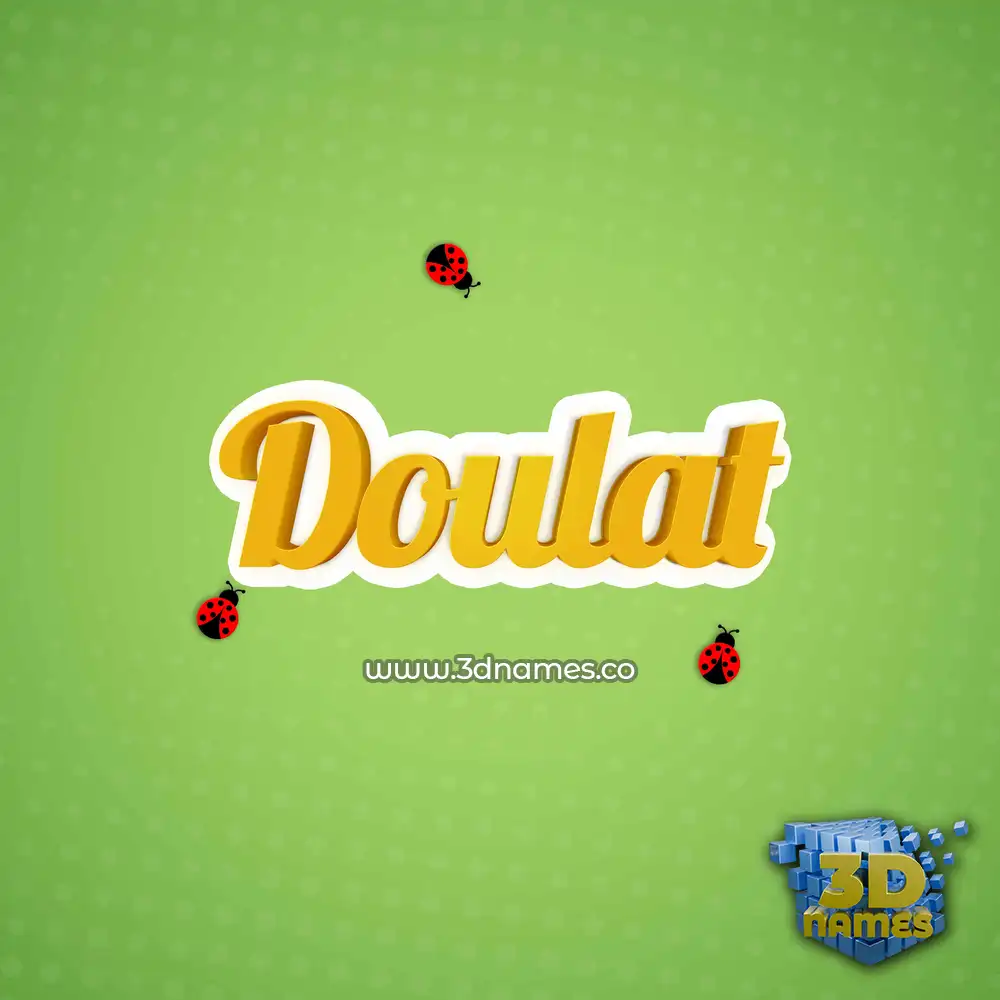 doulat in Ladybugs style - 3D name wallpaper
