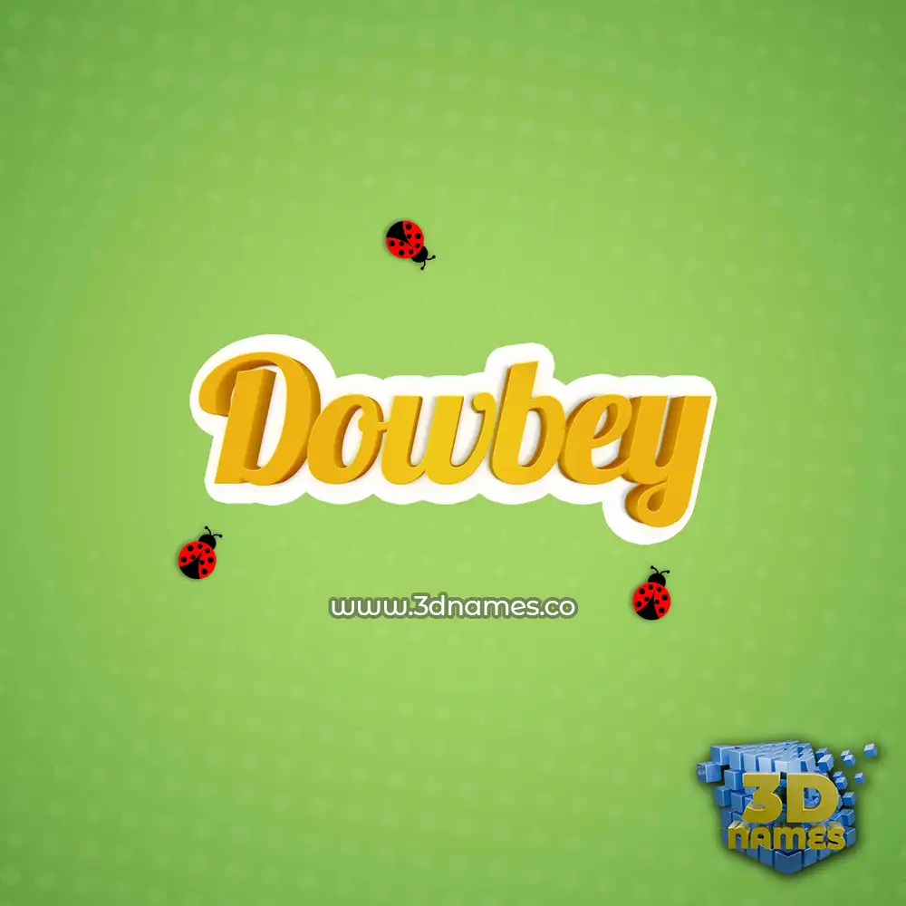 dowbey in Ladybugs style - 3D name wallpaper
