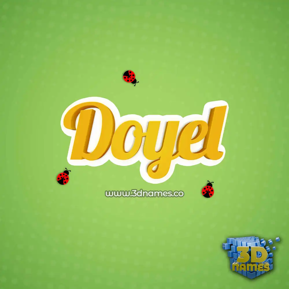 doyel in Ladybugs style - 3D name wallpaper