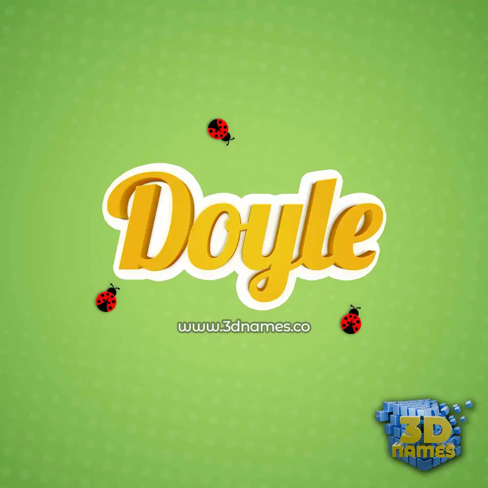 doyle in Ladybugs style - 3D name wallpaper