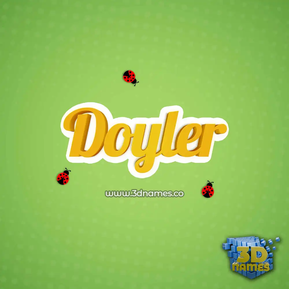 doyler in Ladybugs style - 3D name wallpaper