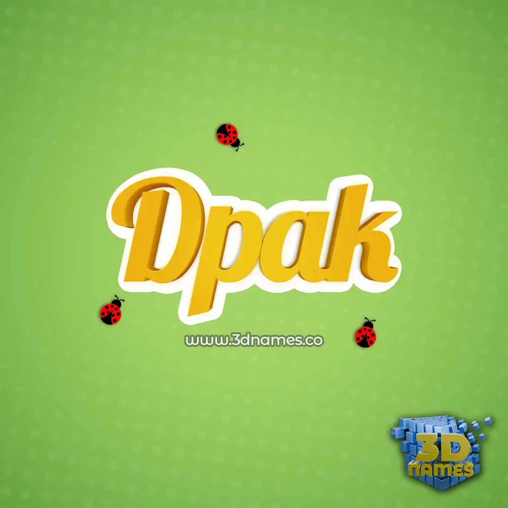 dpak in Ladybugs style - 3D name wallpaper