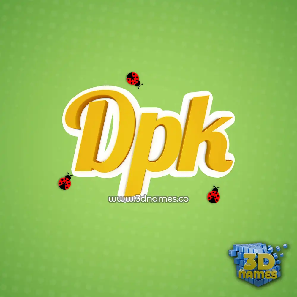 dpk in Ladybugs style - 3D name wallpaper