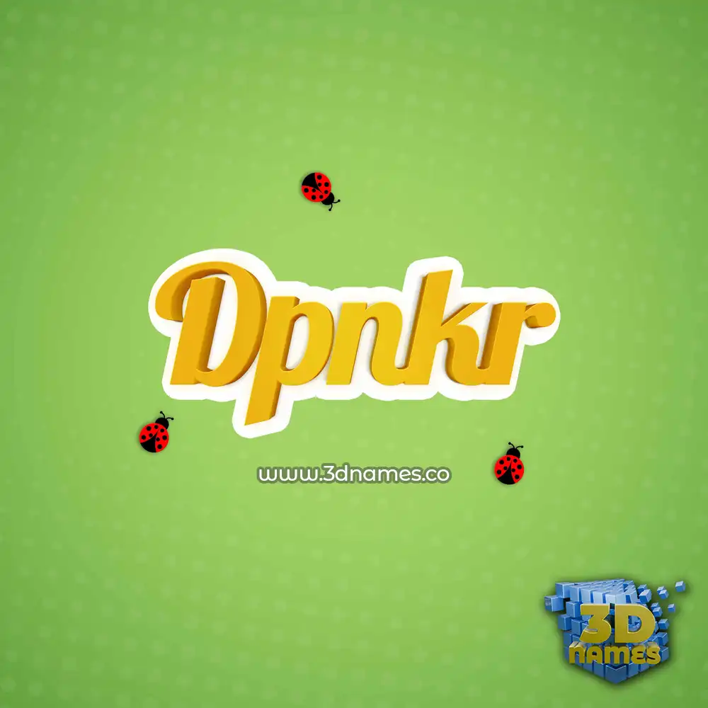 dpnkr in Ladybugs style - 3D name wallpaper