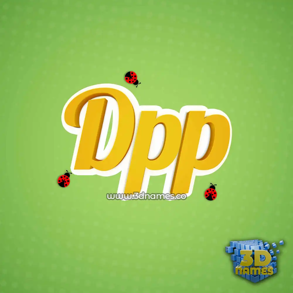 dpp in Ladybugs style - 3D name wallpaper
