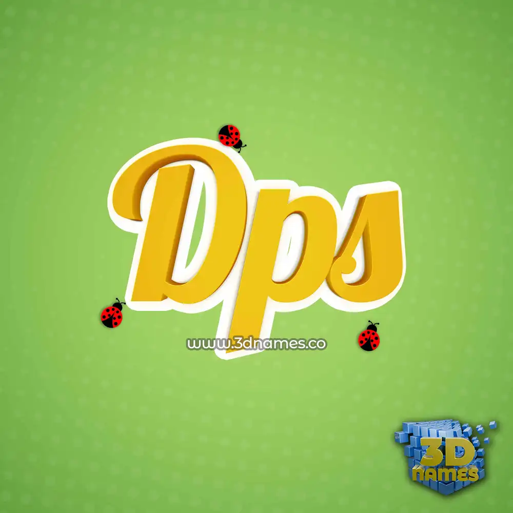 dps in Ladybugs style - 3D name wallpaper