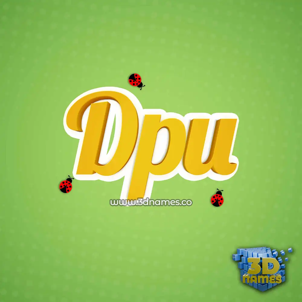 dpu in Ladybugs style - 3D name wallpaper