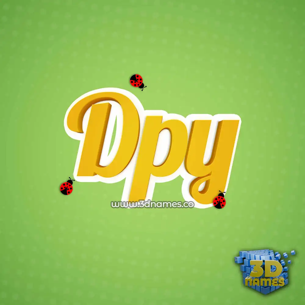 dpy in Ladybugs style - 3D name wallpaper