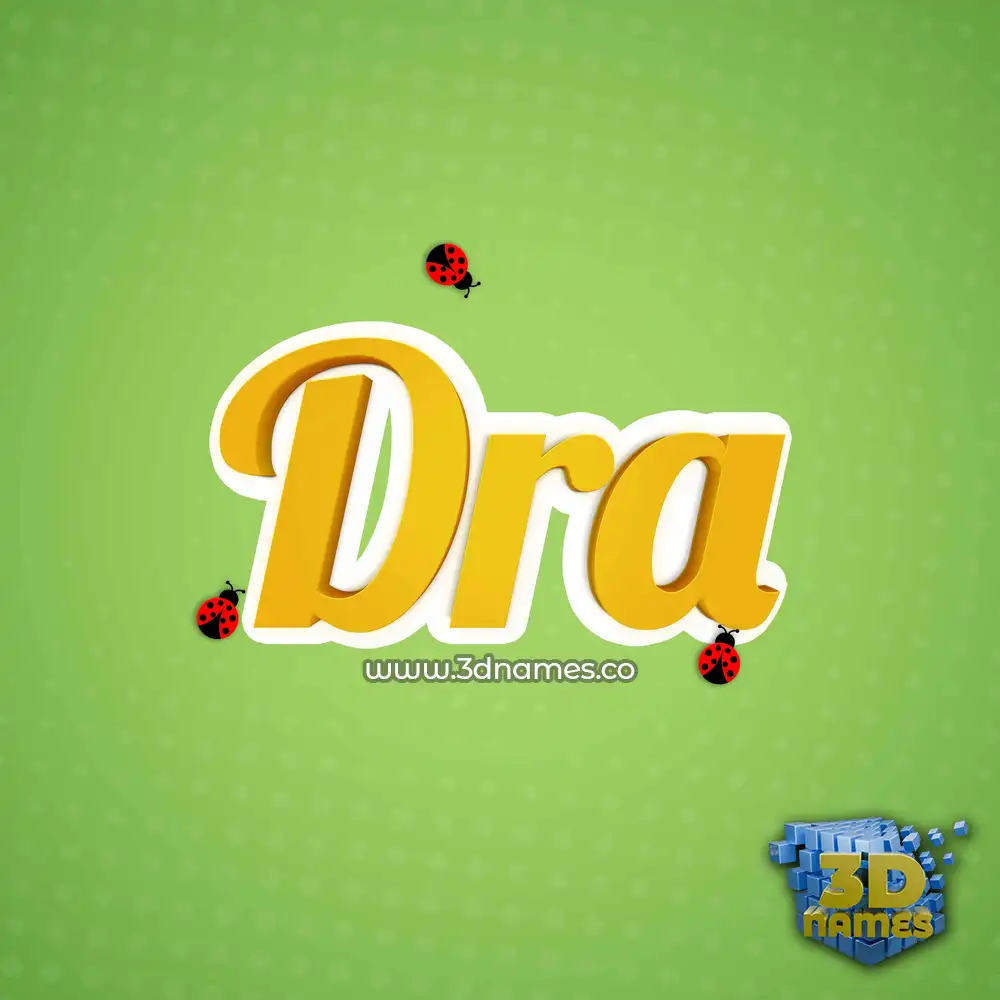 dra in Ladybugs style - 3D name wallpaper
