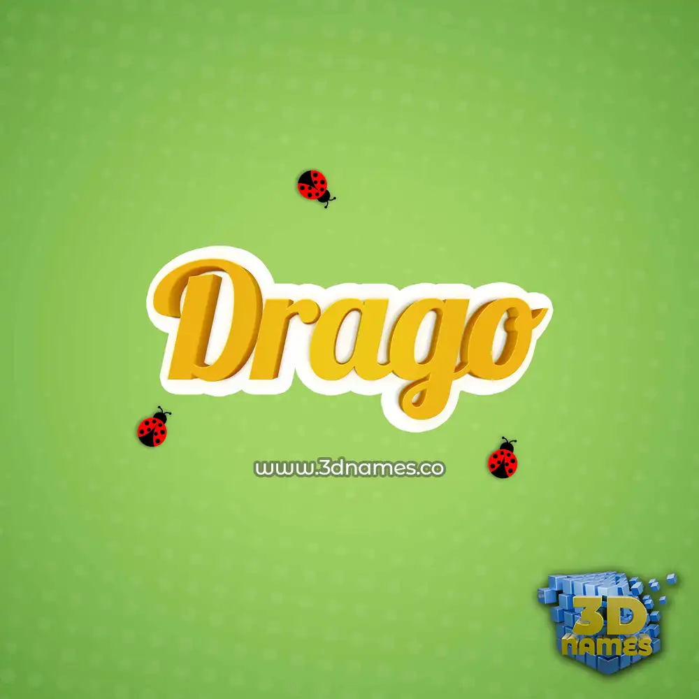 drago in Ladybugs style - 3D name wallpaper