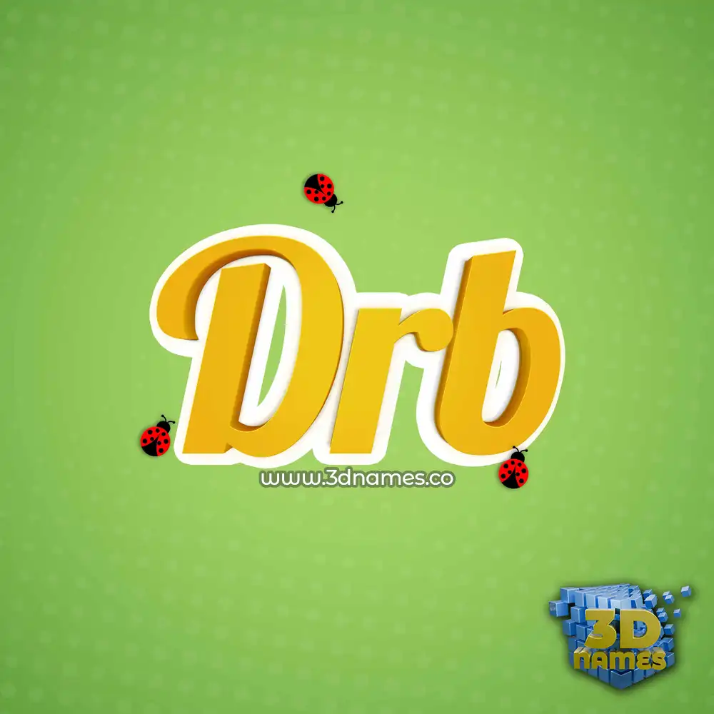 drb in Ladybugs style - 3D name wallpaper