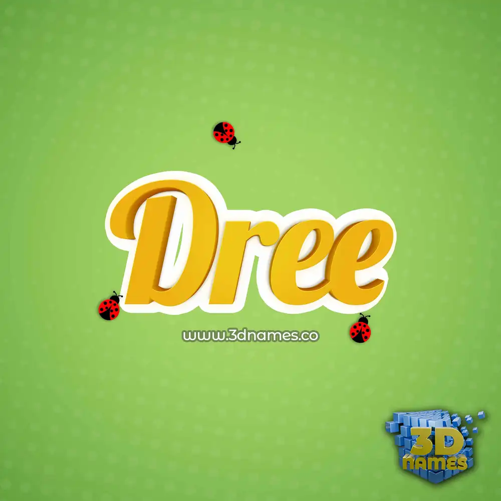 dree in Ladybugs style - 3D name wallpaper