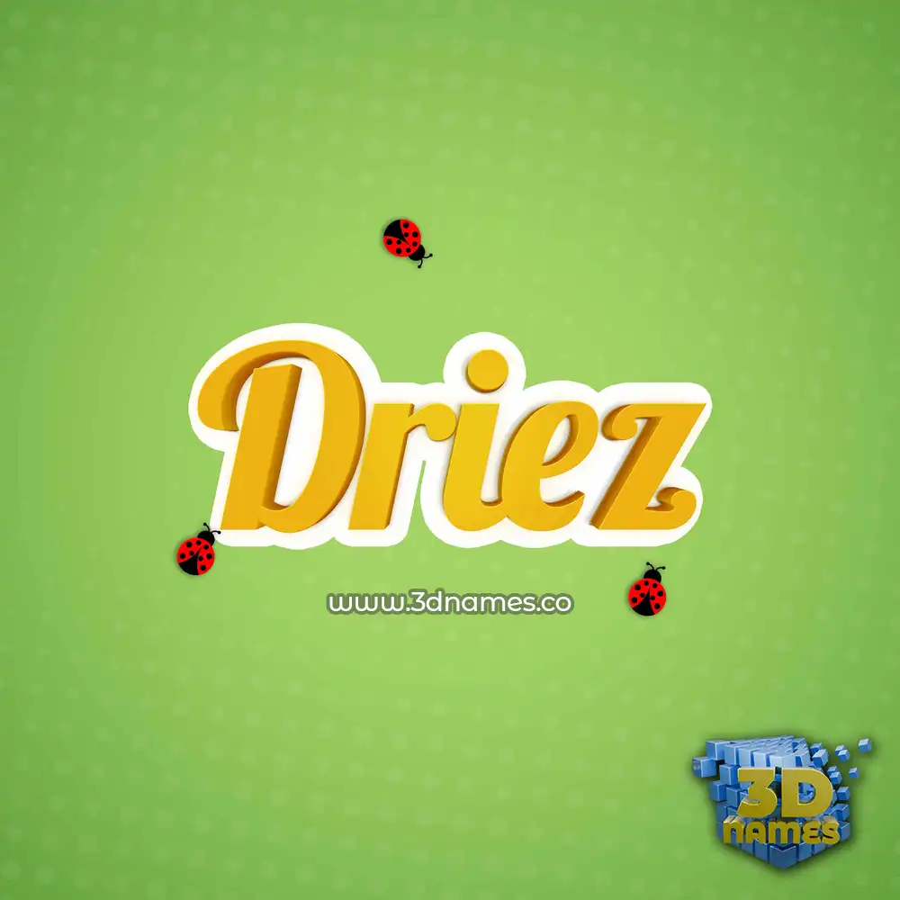 driez in Ladybugs style - 3D name wallpaper