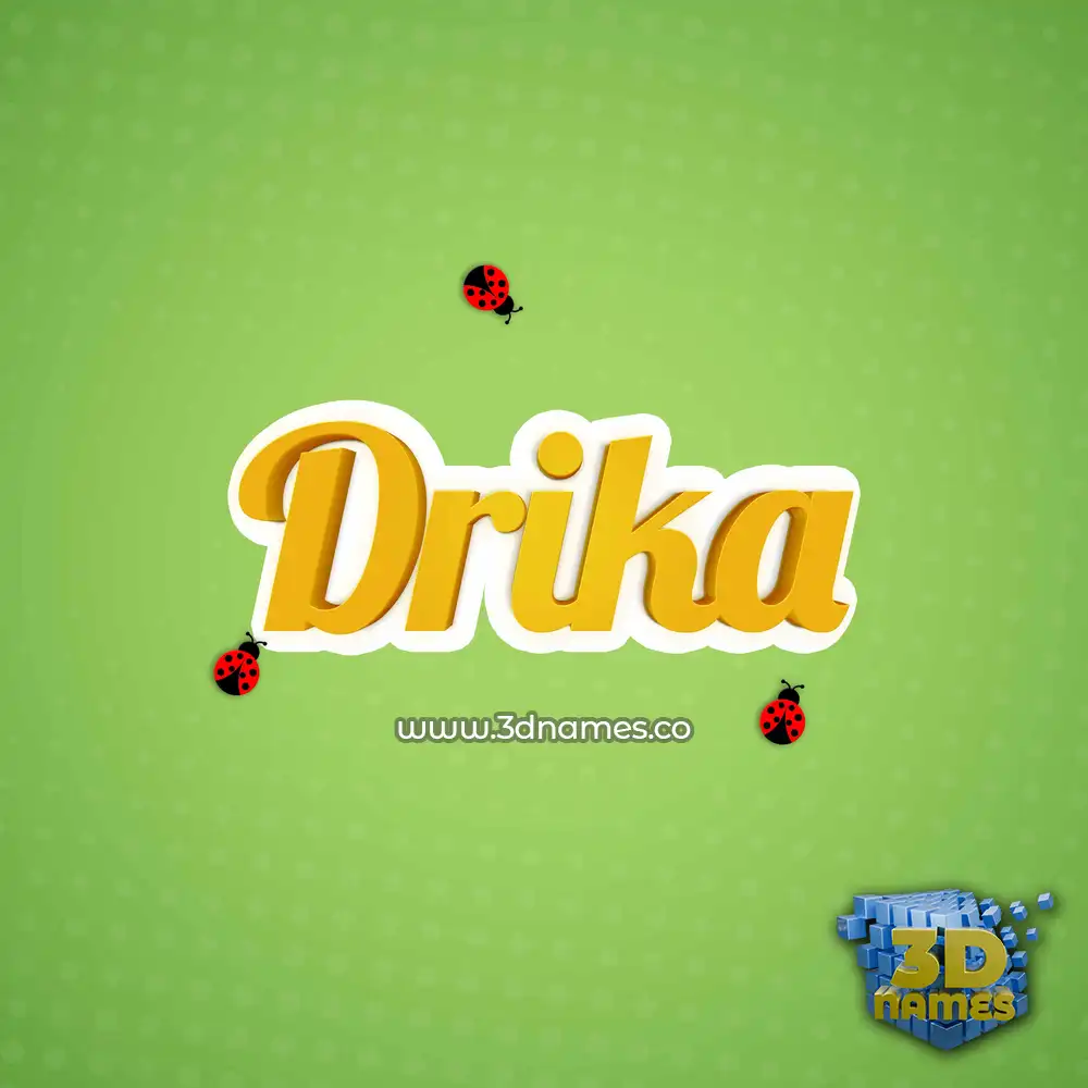 drika in Ladybugs style - 3D name wallpaper