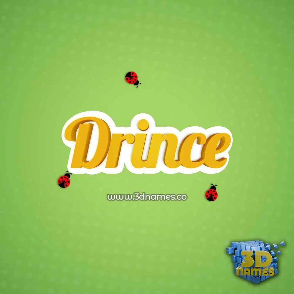 drince in Ladybugs style - 3D name wallpaper