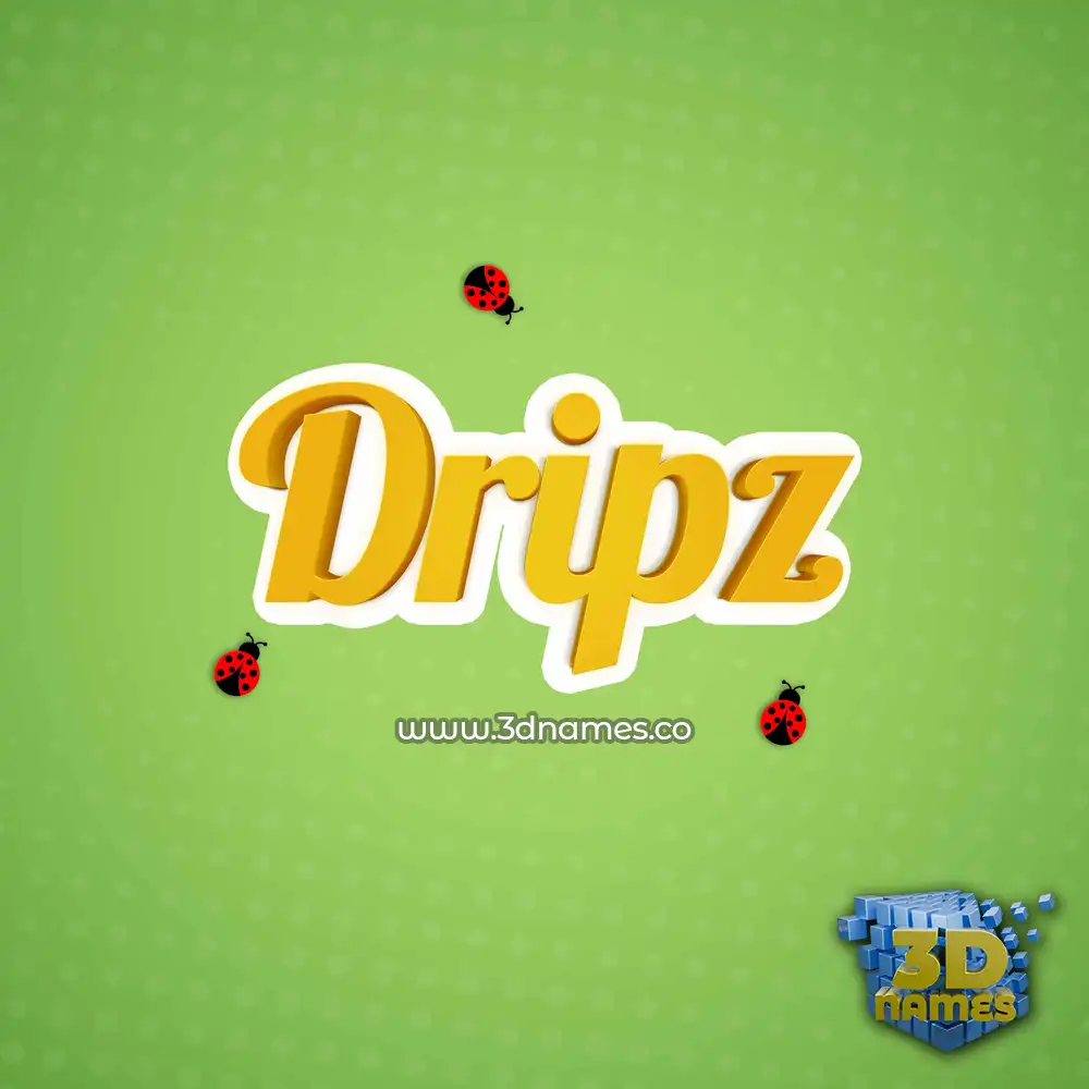 dripz in Ladybugs style - 3D name wallpaper