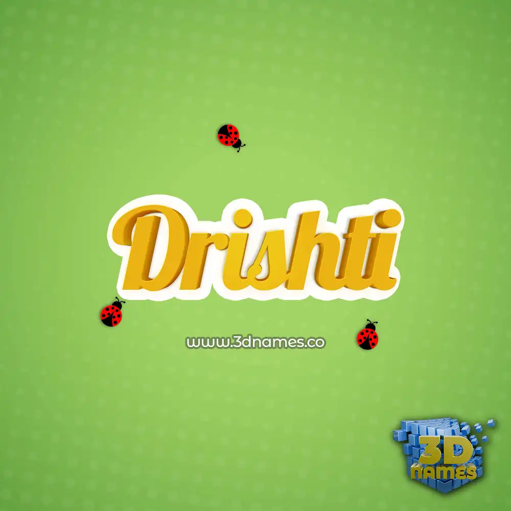 drishti in Ladybugs style - 3D name wallpaper