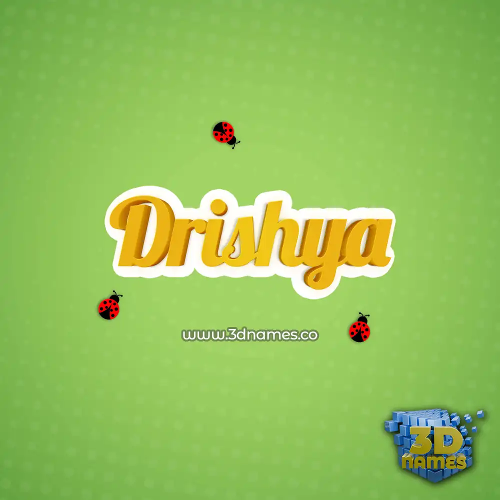 drishya in Ladybugs style - 3D name wallpaper