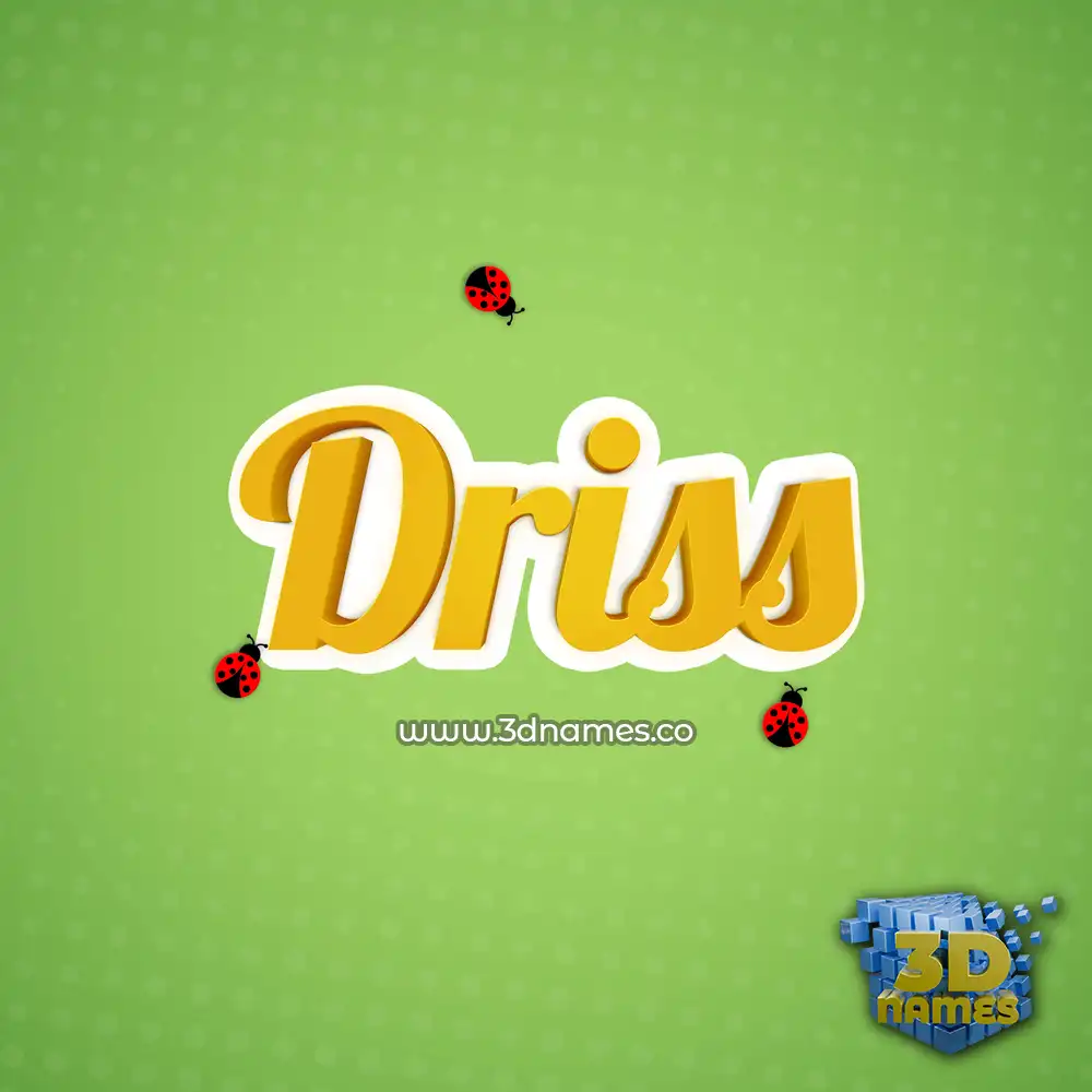 driss in Ladybugs style - 3D name wallpaper