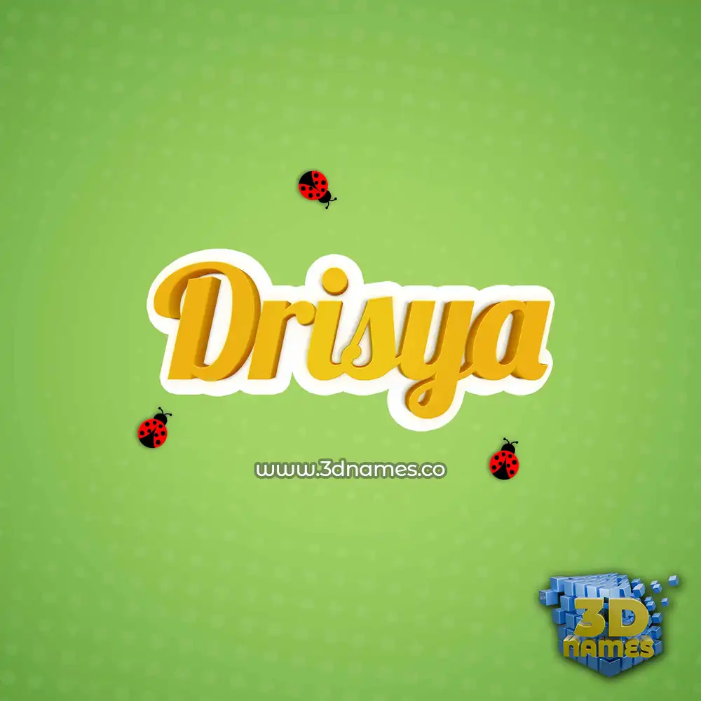 drisya in Ladybugs style - 3D name wallpaper