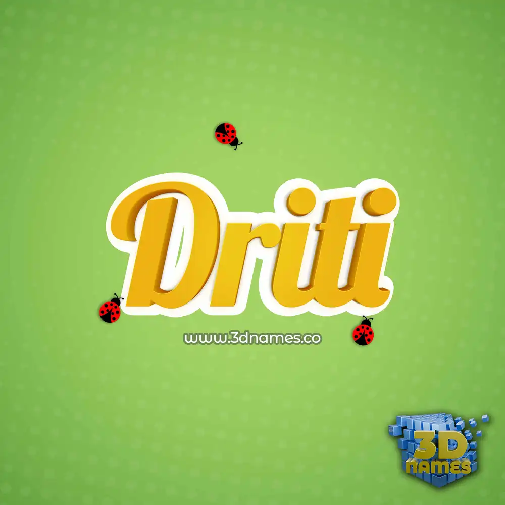 driti in Ladybugs style - 3D name wallpaper