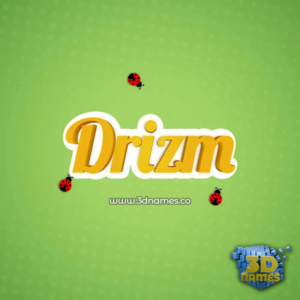 drizm in Ladybugs style - 3D name wallpaper