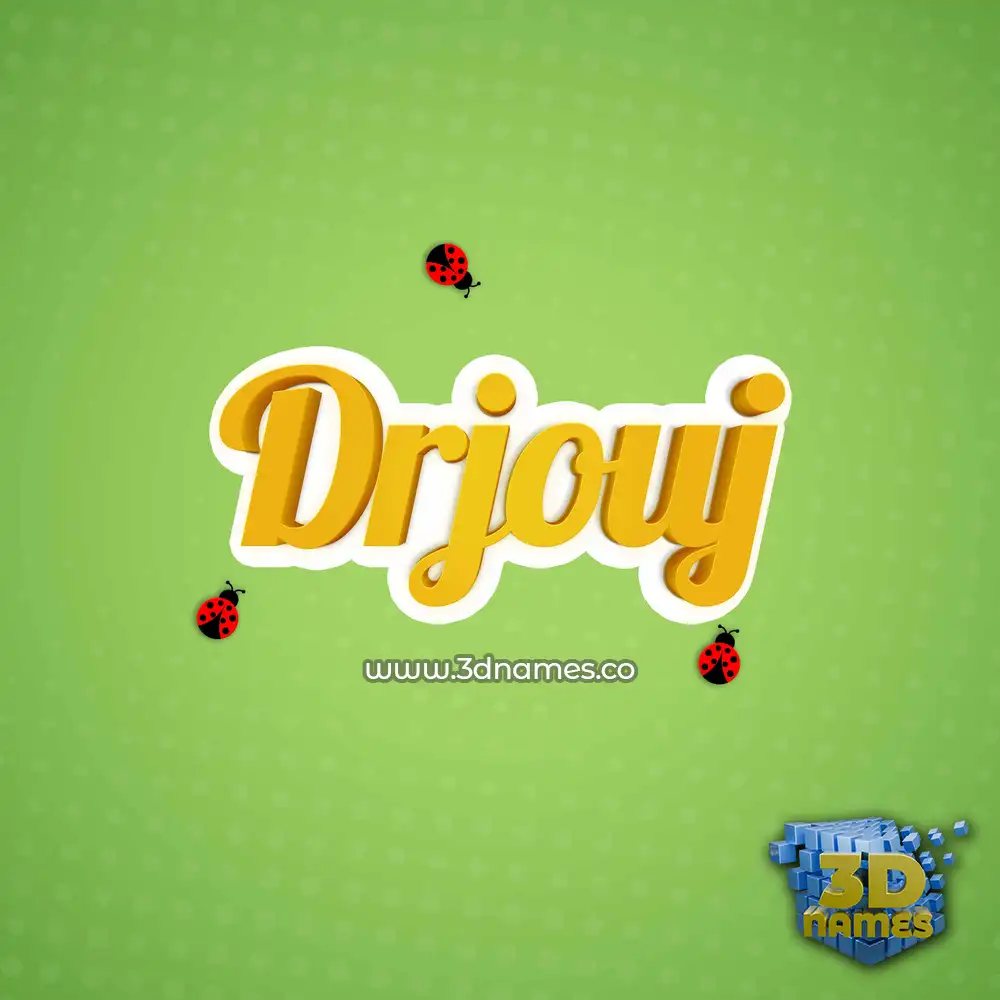 drjouj in Ladybugs style - 3D name wallpaper