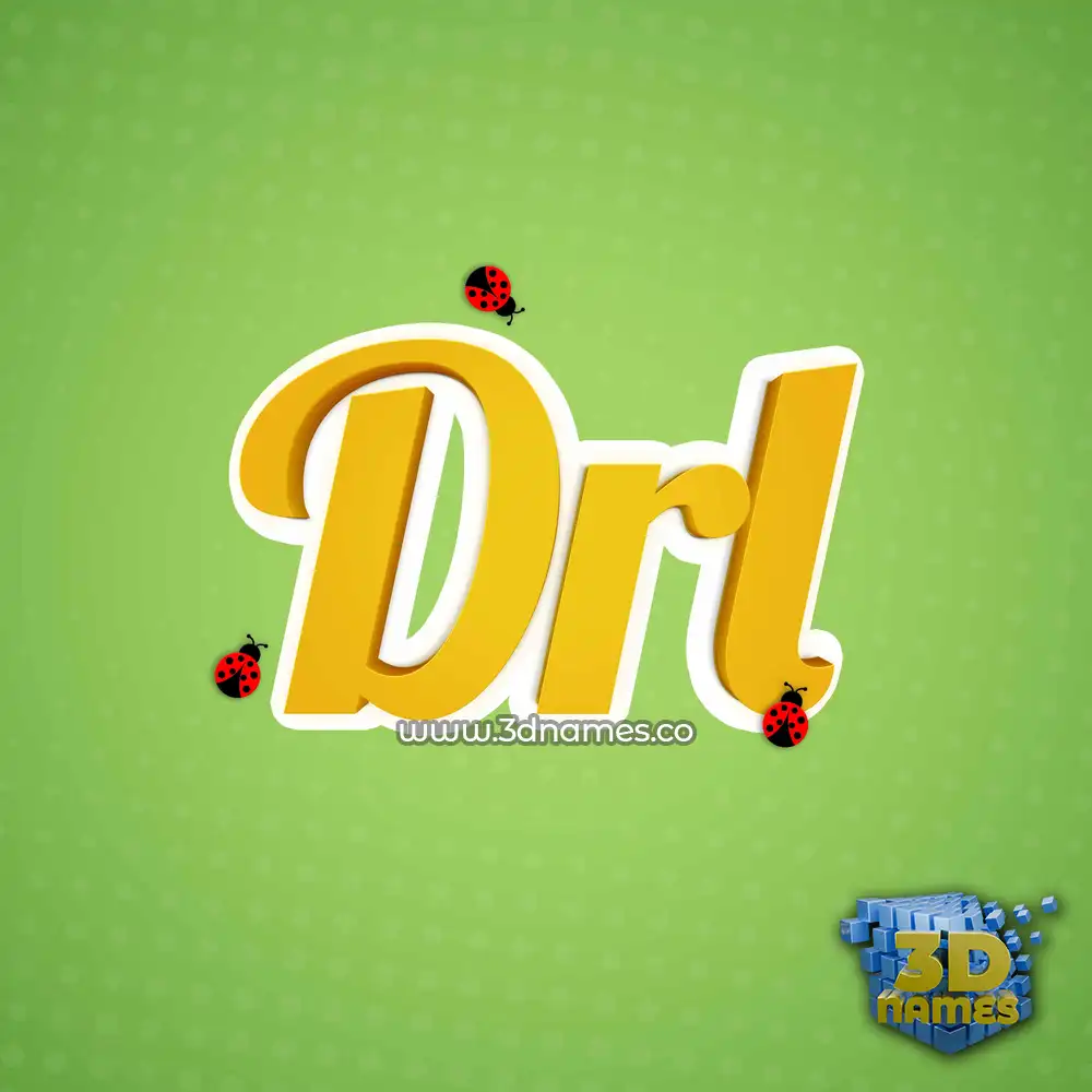 drl in Ladybugs style - 3D name wallpaper